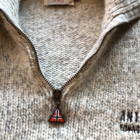 Mens Devold wool sweater zip neck pullover - Picture 5 of 8